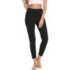 GYS Bamboo Viscose Leggings for Women, High Waisted Workout Gym Yoga Pants, Soft Stretchy Leggings Pants Sweatpants(Black)