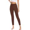 GYS Bamboo Viscose Leggings for Women, High Waisted Workout Gym Yoga Pants, Soft Stretchy Leggings Pants Sweatpants(Coffee)
