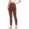 GYS Bamboo Viscose Leggings for Women, High Waisted Workout Gym Yoga Pants, Soft Stretchy Leggings Pants Sweatpants(Coffee)