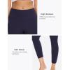 GYS Bamboo Viscose Leggings for Women, High Waisted Workout Gym Yoga Pants, Soft Stretchy Leggings Pants Sweatpants(Navy)