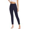 GYS Bamboo Viscose Leggings for Women, High Waisted Workout Gym Yoga Pants, Soft Stretchy Leggings Pants Sweatpants(Navy)
