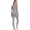 GYS Bamboo Viscose Long Johns Sets Thermal Underwear for Women Long Sleeve Base Layer(Grey)