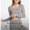 GYS Bamboo Viscose Long Johns Sets Thermal Underwear for Women Long Sleeve Base Layer(Grey)