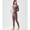 GYS Bamboo Viscose Long Johns Sets Thermal Underwear for Women Long Sleeve Base Layer(Khaki)