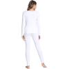 GYS Bamboo Viscose Long Johns Sets Thermal Underwear for Women Long Sleeve Base Layer(White)