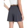 GYS Bamboo Viscose Pajama Shorts Women Soft Sleep Shorts with Pockets Comfy Lounge Shorts Pj Bottoms(Charcoal)