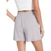 GYS Bamboo Viscose Pajama Shorts Women Soft Sleep Shorts with Pockets Comfy Lounge Shorts Pj Bottoms(Light Grey)