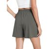 GYS Bamboo Viscose Pajama Shorts Women Soft Sleep Shorts with Pockets Comfy Lounge Shorts Pj Bottoms(Olive)