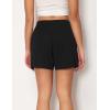 GYS Bamboo Viscose Pajama Shorts for Women, Casual Micro Mini Lounge Shorts, Soft Comfy Sleep Bottoms(Black)