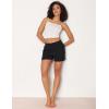 GYS Bamboo Viscose Pajama Shorts for Women, Casual Micro Mini Lounge Shorts, Soft Comfy Sleep Bottoms(Black)