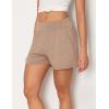 GYS Bamboo Viscose Pajama Shorts for Women, Casual Micro Mini Lounge Shorts, Soft Comfy Sleep Bottoms(Camel)