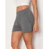 GYS Bamboo Viscose Pajama Shorts for Women, Casual Micro Mini Lounge Shorts, Soft Comfy Sleep Bottoms(Dark Heather Grey)