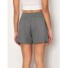 GYS Bamboo Viscose Pajama Shorts for Women, Casual Micro Mini Lounge Shorts, Soft Comfy Sleep Bottoms(Dark Heather Grey)