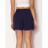 GYS Bamboo Viscose Pajama Shorts for Women, Casual Micro Mini Lounge Shorts, Soft Comfy Sleep Bottoms(Navy)