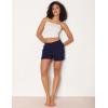 GYS Bamboo Viscose Pajama Shorts for Women, Casual Micro Mini Lounge Shorts, Soft Comfy Sleep Bottoms(Navy)