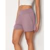 GYS Bamboo Viscose Pajama Shorts for Women, Casual Micro Mini Lounge Shorts, Soft Comfy Sleep Bottoms(Purplish Grey)