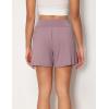 GYS Bamboo Viscose Pajama Shorts for Women, Casual Micro Mini Lounge Shorts, Soft Comfy Sleep Bottoms(Purplish Grey)
