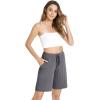 GYS Bamboo Viscose Pajama Shorts for Women Soft Summer Sleep Shorts with Pockets(Dark Heather Grey)