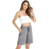 GYS Bamboo Viscose Pajama Shorts for Women Soft Summer Sleep Shorts with Pockets(Heather Grey)