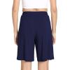 GYS Bamboo Viscose Pajama Shorts for Women Soft Summer Sleep Shorts with Pockets(Navy)