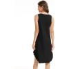 GYS Bamboo Viscose Sleeveless Nightgowns for Women, Soft Tank Top Sleep Shirt, Lightweight Sleepwear Comfy Nightdress Pajamas(Black)