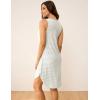 GYS Bamboo Viscose Sleeveless Nightgowns for Women, Soft Tank Top Sleep Shirt, Lightweight Sleepwear Comfy Nightdress Pajamas(Grey White Stripe)
