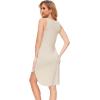 GYS Bamboo Viscose Sleeveless Nightgowns for Women, Soft Tank Top Sleep Shirt, Lightweight Sleepwear Comfy Nightdress Pajamas(Heather Beige)