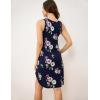 GYS Bamboo Viscose Sleeveless Nightgowns for Women, Soft Tank Top Sleep Shirt, Lightweight Sleepwear Comfy Nightdress Pajamas(Navy Floral)
