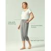 GYS Bamboo Viscose Women Capri Pajama Pants Comfy Jogger Lounge Pants with Pockets(Heather Grey)