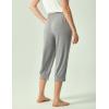 GYS Bamboo Viscose Women Capri Pajama Pants Comfy Jogger Lounge Pants with Pockets(Heather Grey)