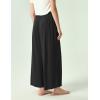 GYS Bamboo Viscose Women’s Pajama Bottoms Wide Leg Lounge Pants with Pockets(Black)