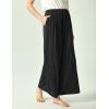 GYS Bamboo Viscose Women’s Pajama Bottoms Wide Leg Lounge Pants with Pockets(Black)