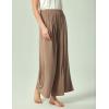 GYS Bamboo Viscose Women’s Pajama Bottoms Wide Leg Lounge Pants with Pockets(Camel)