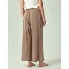 GYS Bamboo Viscose Women’s Pajama Bottoms Wide Leg Lounge Pants with Pockets(Camel)