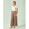 GYS Bamboo Viscose Women’s Pajama Bottoms Wide Leg Lounge Pants with Pockets(Camel)