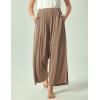 GYS Bamboo Viscose Women’s Pajama Bottoms Wide Leg Lounge Pants with Pockets(Camel)