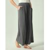 GYS Bamboo Viscose Women’s Pajama Bottoms Wide Leg Lounge Pants with Pockets(Dark Heather Grey)