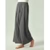 GYS Bamboo Viscose Women’s Pajama Bottoms Wide Leg Lounge Pants with Pockets(Dark Heather Grey)