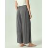 GYS Bamboo Viscose Women’s Pajama Bottoms Wide Leg Lounge Pants with Pockets(Dark Heather Grey)