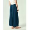 GYS Bamboo Viscose Women’s Pajama Bottoms Wide Leg Lounge Pants with Pockets(Ink Blue)