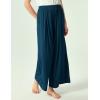 GYS Bamboo Viscose Women’s Pajama Bottoms Wide Leg Lounge Pants with Pockets(Ink Blue)