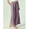 GYS Bamboo Viscose Women’s Pajama Bottoms Wide Leg Lounge Pants with Pockets(Violet)