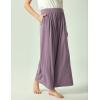 GYS Bamboo Viscose Women’s Pajama Bottoms Wide Leg Lounge Pants with Pockets(Violet)