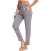 GYS Bamboo Viscose Women’s Pajama Bottoms Wide Waisted Lounge Pants with Pockets