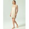 GYS Full Slip for Women Under Dress Non Cling Anti-Static Adjustable Spaghetti Strap Basic Cami Slip Dress(Beige)