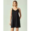 GYS Full Slip for Women Under Dress Non Cling Anti-Static Adjustable Spaghetti Strap Basic Cami Slip Dress(Black)
