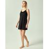 GYS Full Slip for Women Under Dress Non Cling Anti-Static Adjustable Spaghetti Strap Basic Cami Slip Dress(Black)