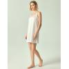 GYS Full Slip for Women Under Dress Non Cling Anti-Static Adjustable Spaghetti Strap Basic Cami Slip Dress(White)