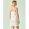 GYS Full Slip for Women Under Dress Non Cling Anti-Static Adjustable Spaghetti Strap Basic Cami Slip Dress(White)
