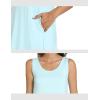 GYS Sleeveless Nightgowns for Women Soft Bamboo Viscose Night Shirts Tank Sleepwear with Pockets Long Sleep Dress(Aqua)